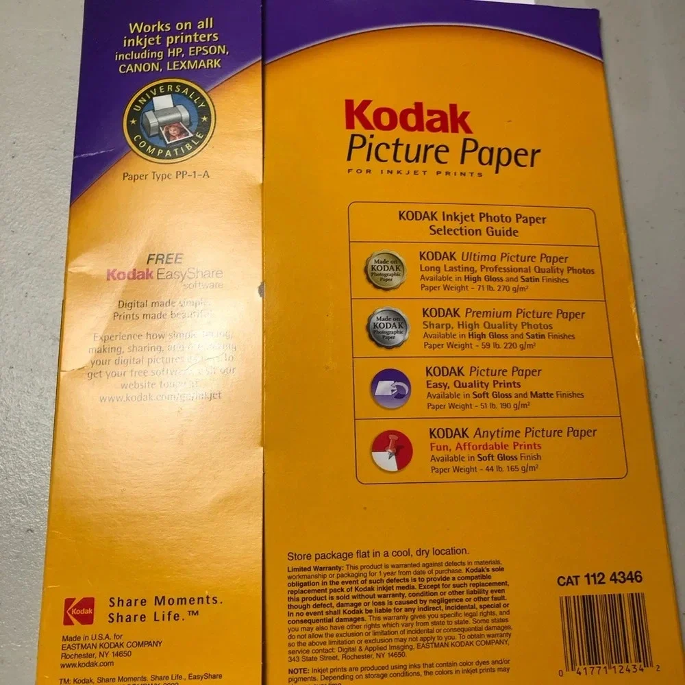 Kodak Picture Paper 15 Soft Gloss Sheets